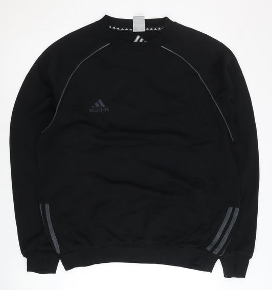 Adidas Men's Black Crew Neck Pullover Sweatshirt Size S