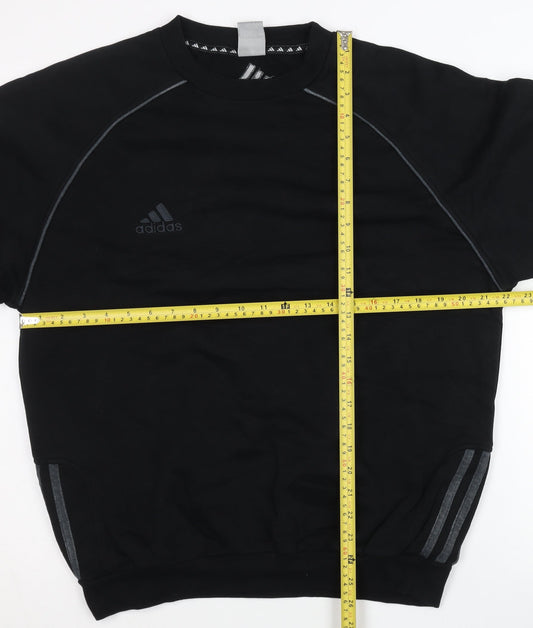 Adidas Men's Black Crew Neck Pullover Sweatshirt Size S