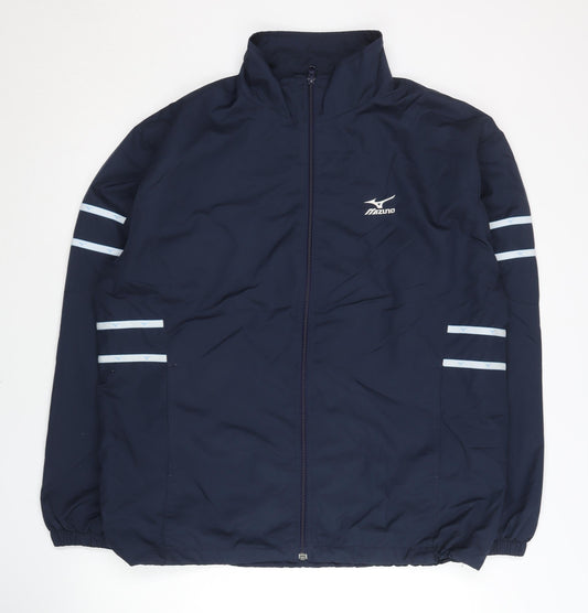 Mizuno Men’s Blue M Track Jacket Lightweight Full Zip Sportswear M