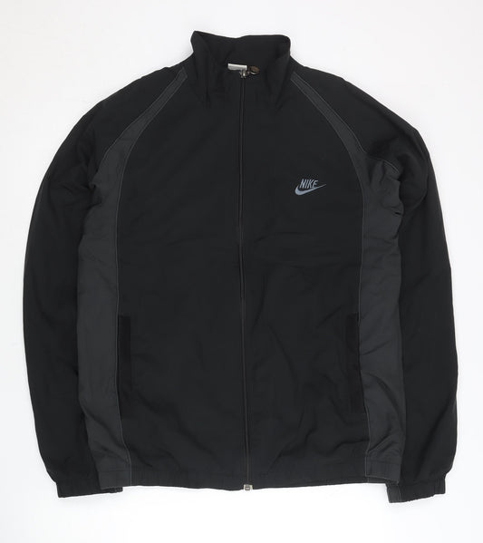 Nike Men’s Black Track Jacket Size L Polyester Full Zip Sportswear