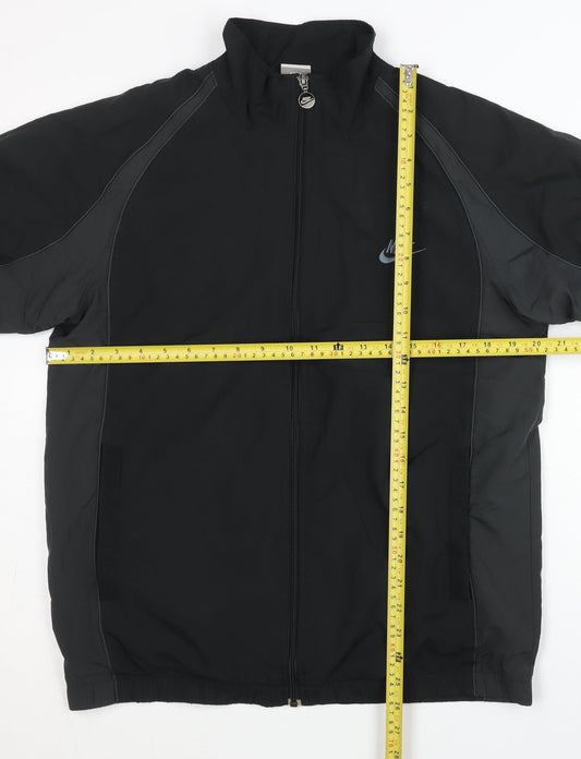 Nike Men’s Black Track Jacket Size L Polyester Full Zip Sportswear