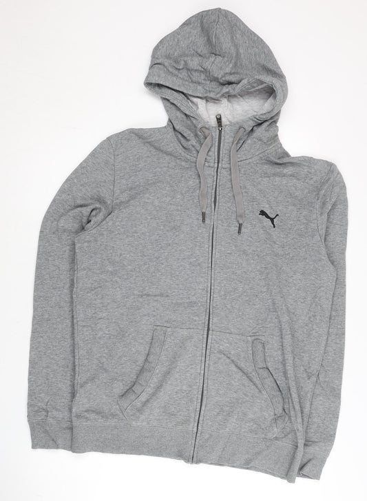 Puma Mens Grey Full Zip Hoodie L Regular Fit Sportswear