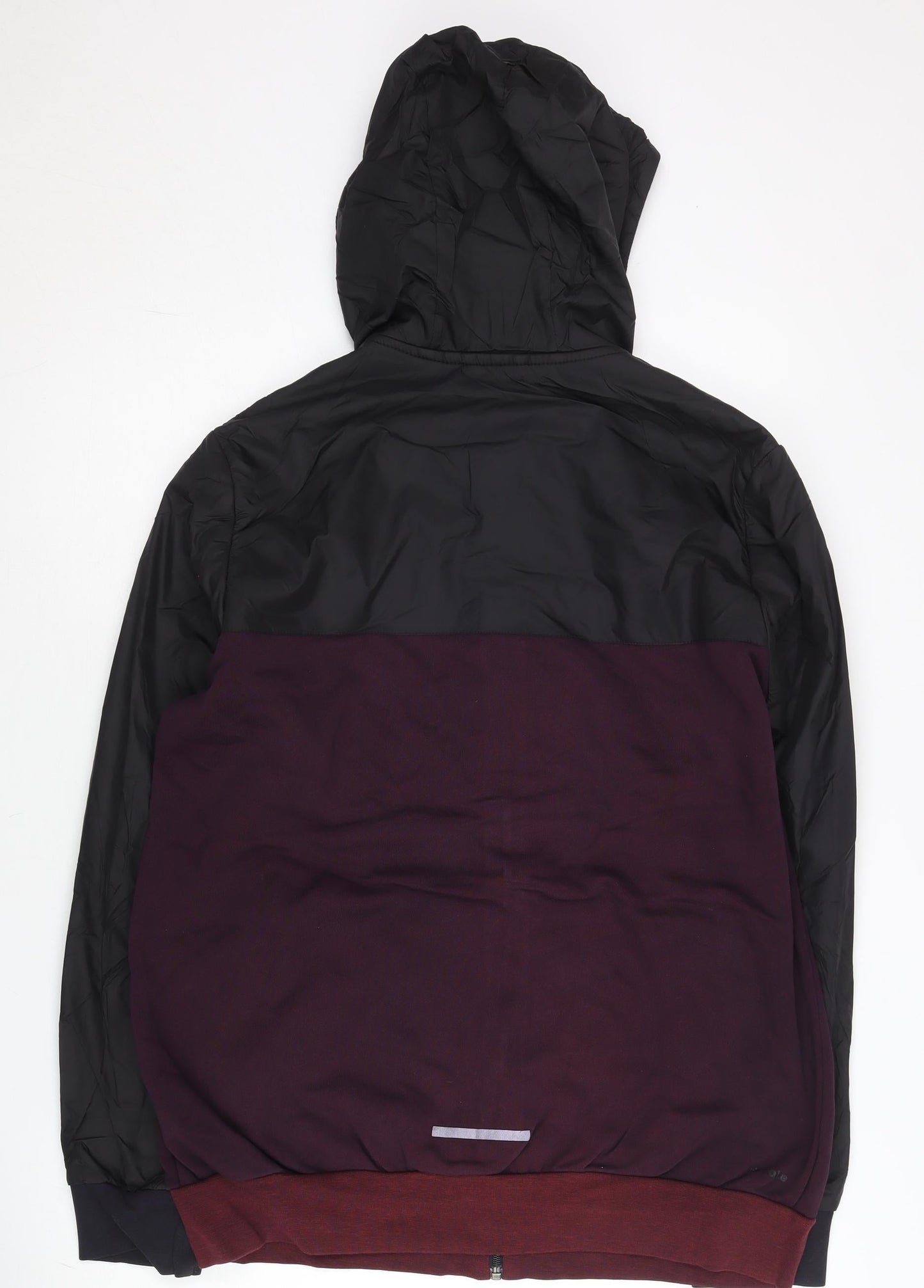 Adidas Men’s Black & Red Hooded Full Zip Jacket Size L