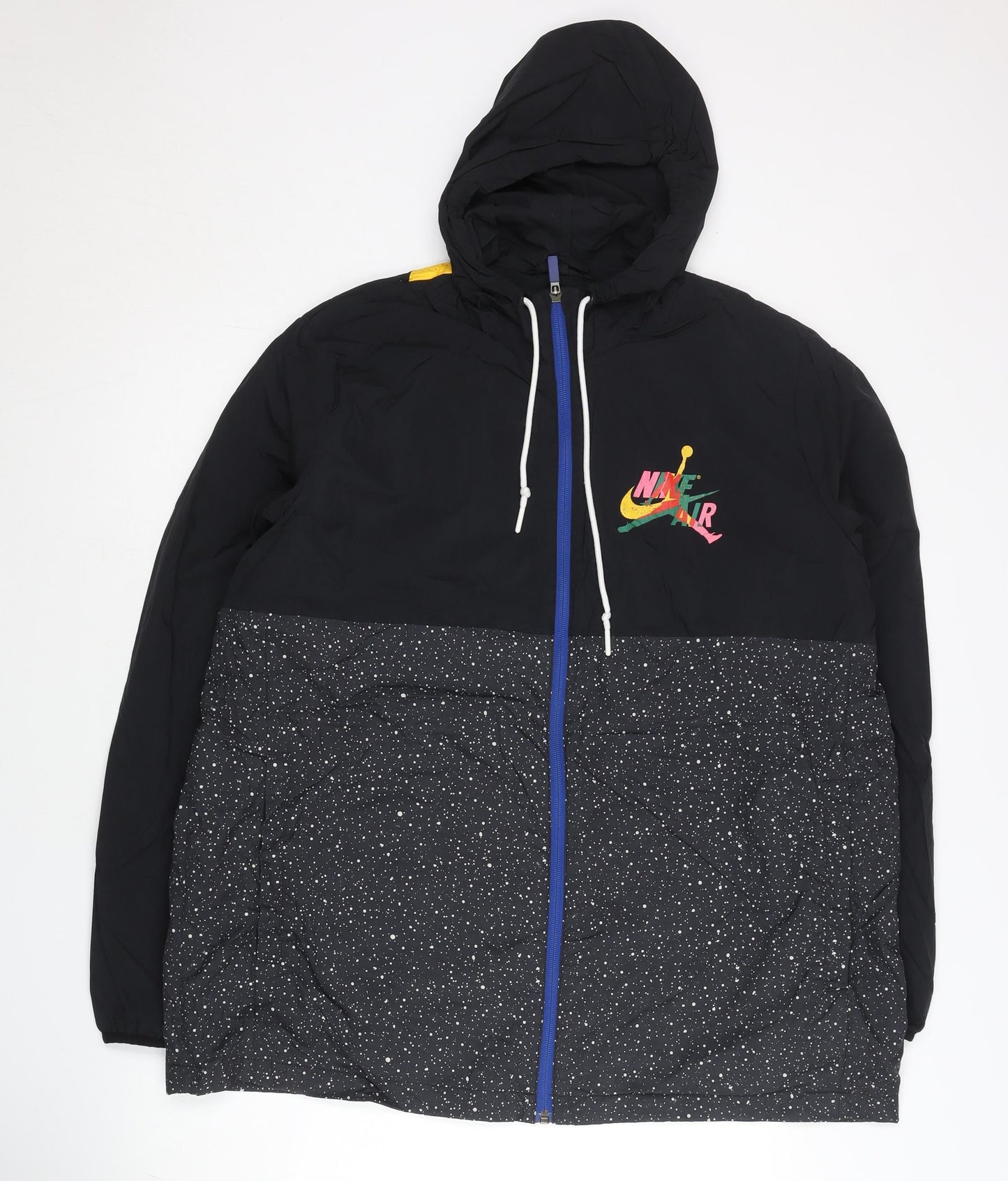 Nike Jordan Men’s Black XL Windbreaker Jacket Hooded Full Zip