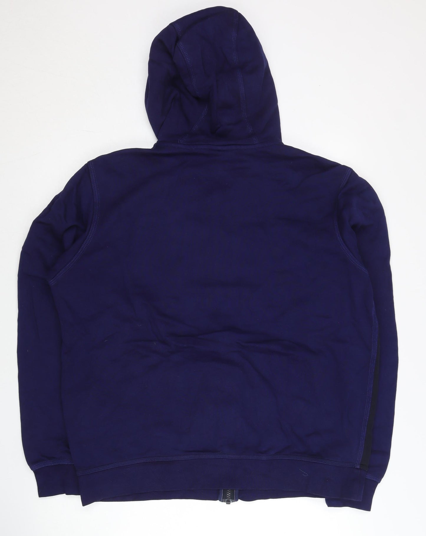 Nike Unisex Blue Full Zip Hoodie XL Cotton Blend Sportswear