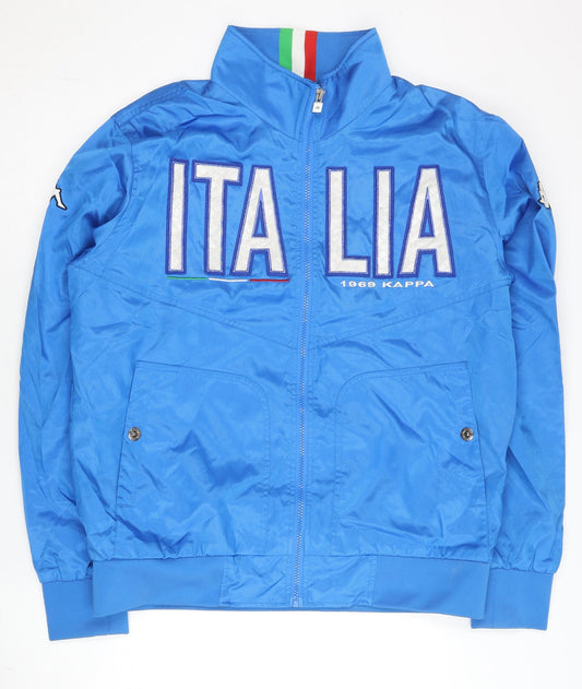 Kappa Men’s Blue Track Jacket L Italia Full Zip Polyester