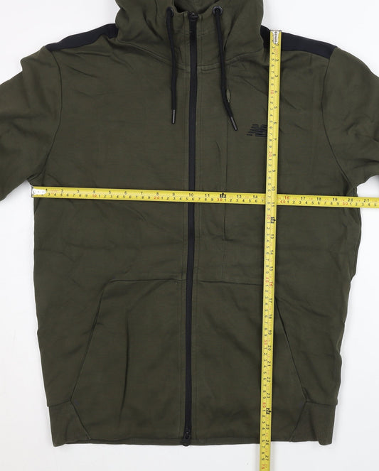 New Balance Men’s Green Full Zip Hoodie Size L Regular Fit