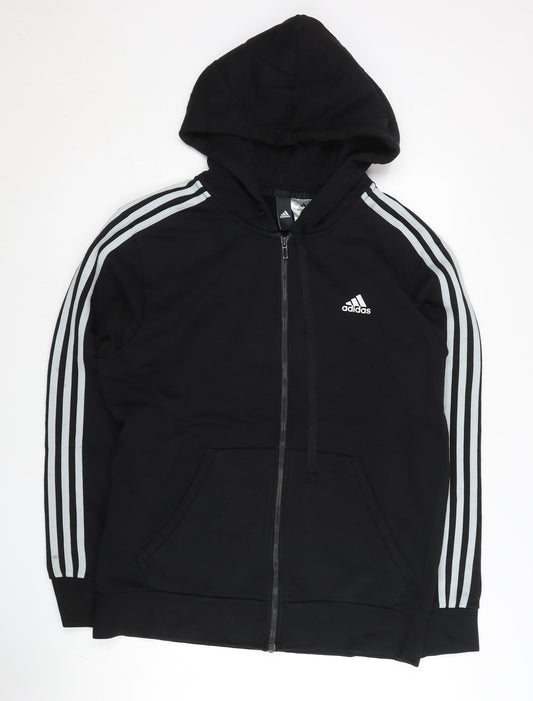 Adidas Men’s Black Full Zip Hoodie L Sports Gym Training