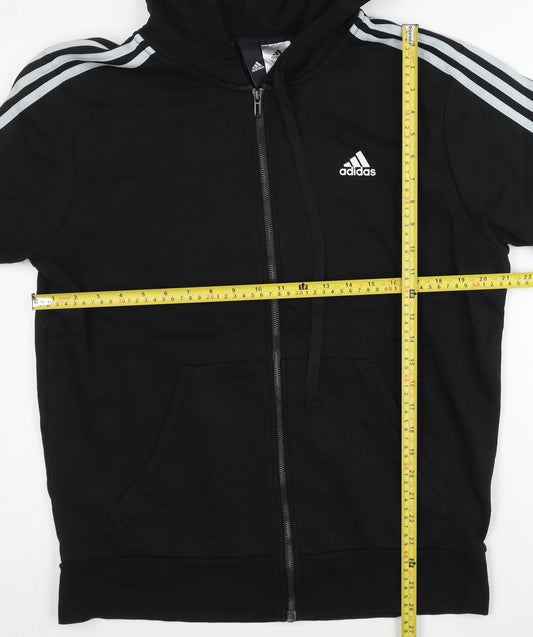 Adidas Men’s Black Full Zip Hoodie L Sports Gym Training