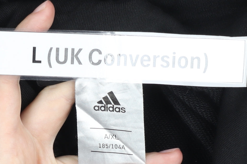 Adidas Men’s Black Full Zip Hoodie L Sports Gym Training