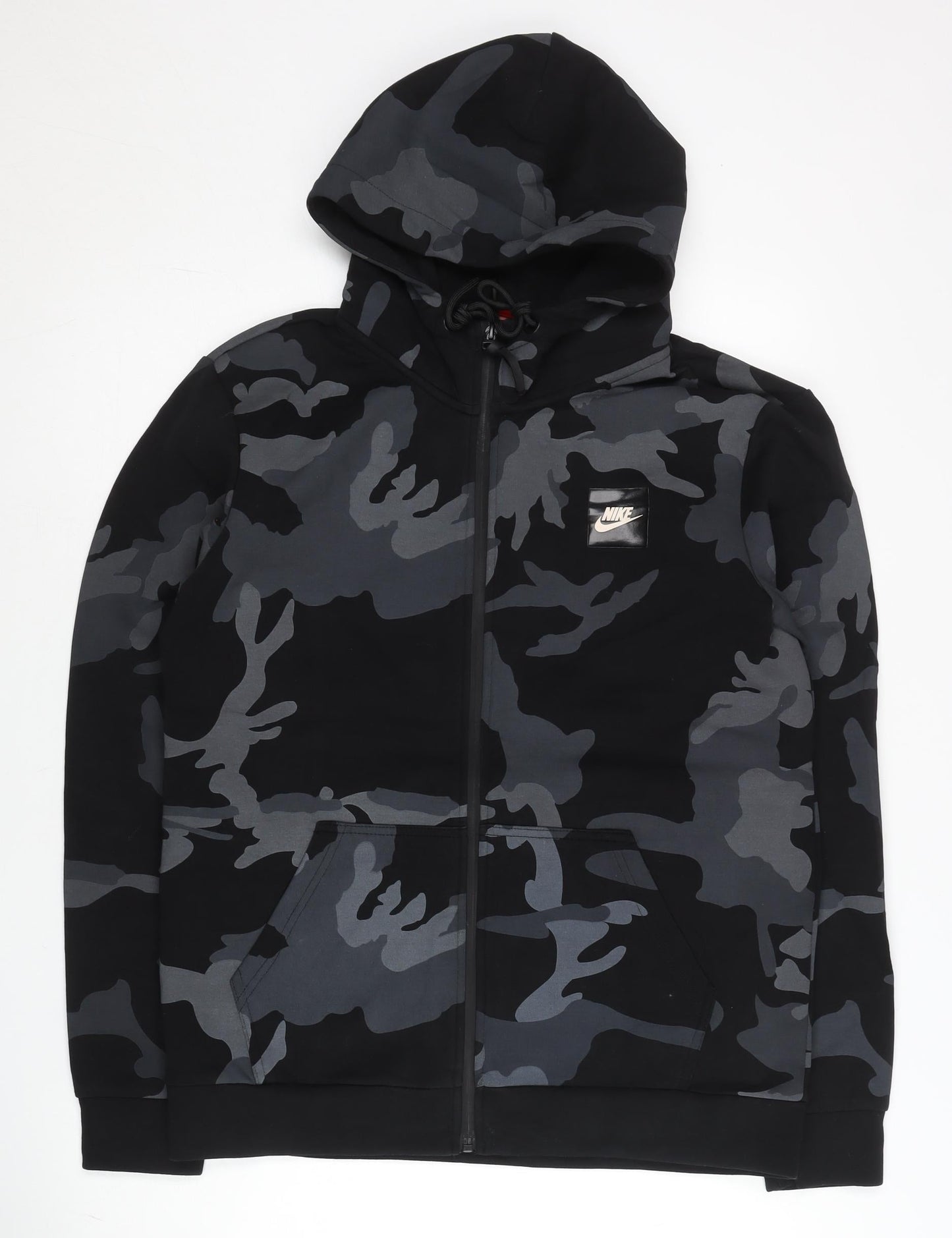Nike Mens Black Camouflage XL Full Zip Hoodie Sweatshirt