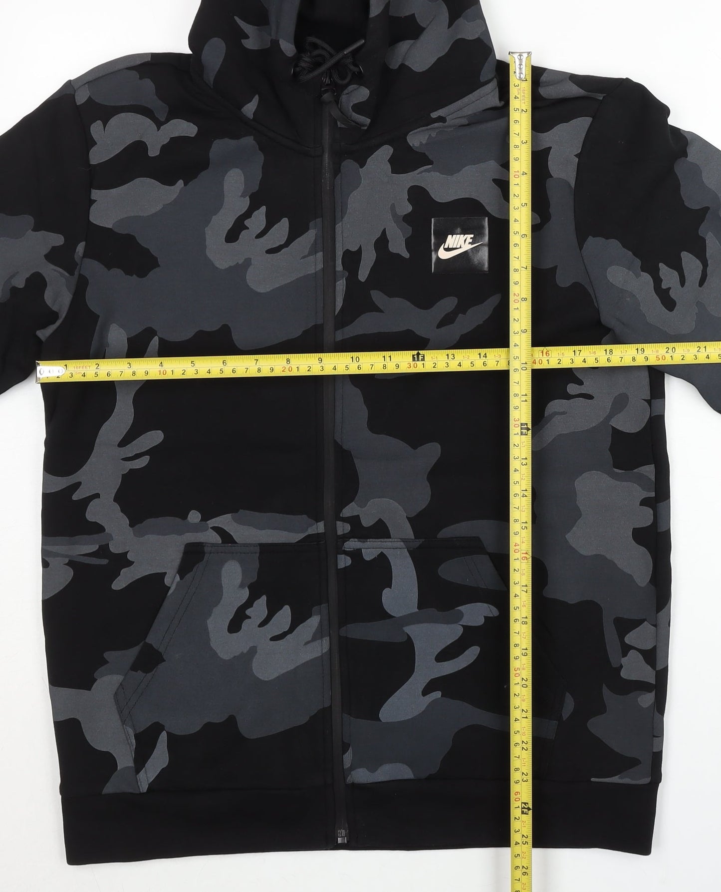 Nike Mens Black Camouflage XL Full Zip Hoodie Sweatshirt