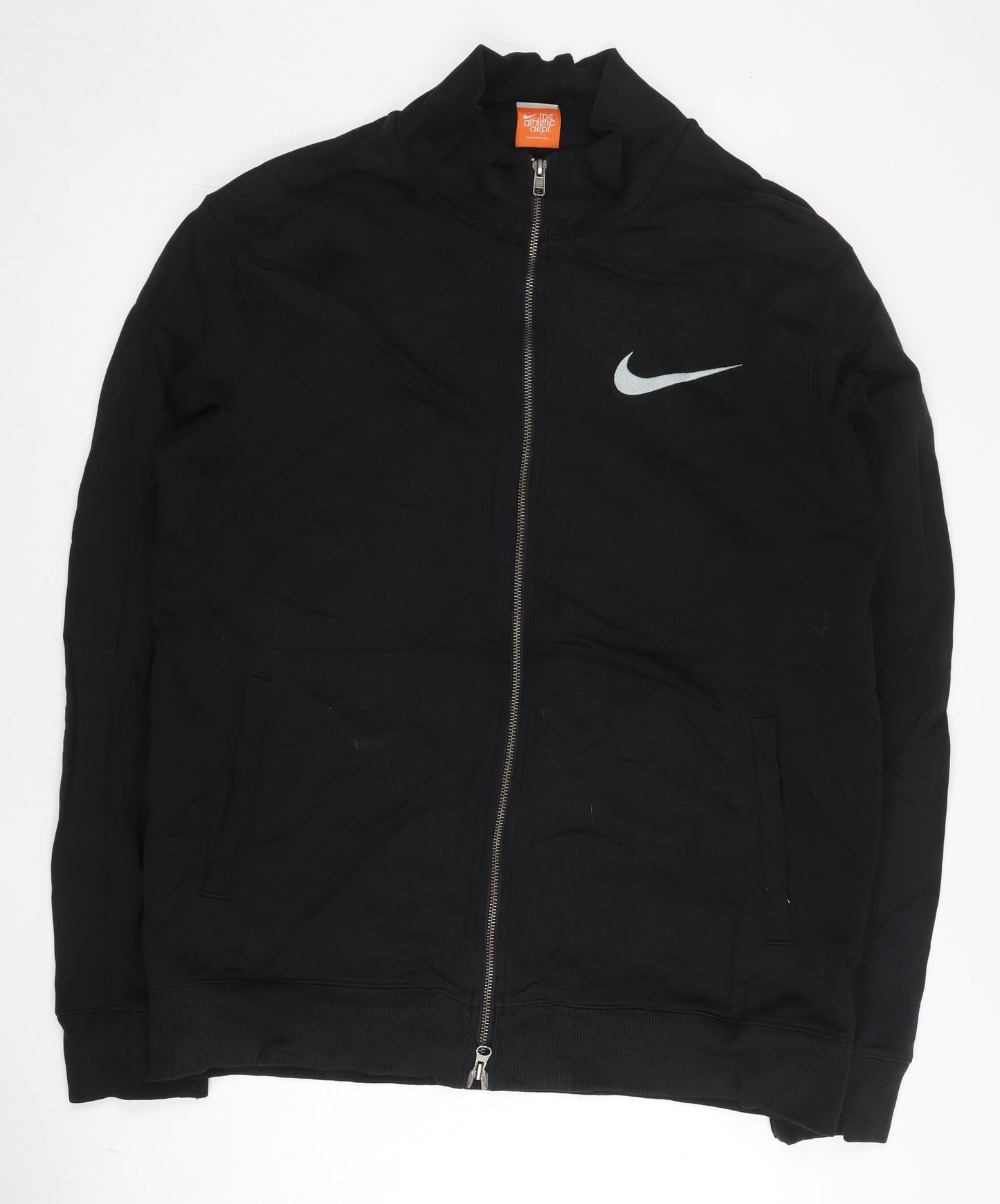 Nike Men's Black 2XL Track Jacket Full Zip Athletic Dept Cotton