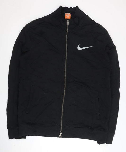 Nike Men's Black 2XL Track Jacket Full Zip Athletic Dept Cotton