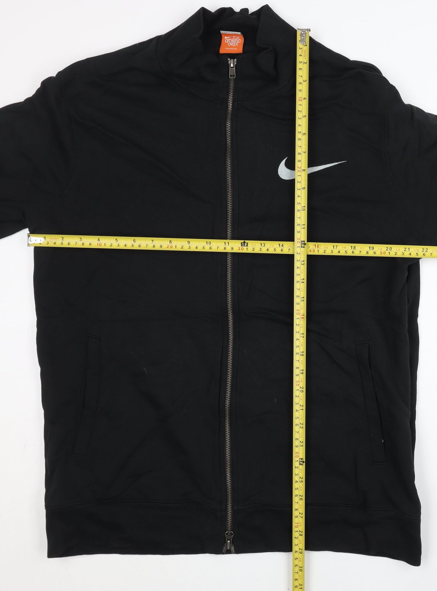 Nike Men's Black 2XL Track Jacket Full Zip Athletic Dept Cotton