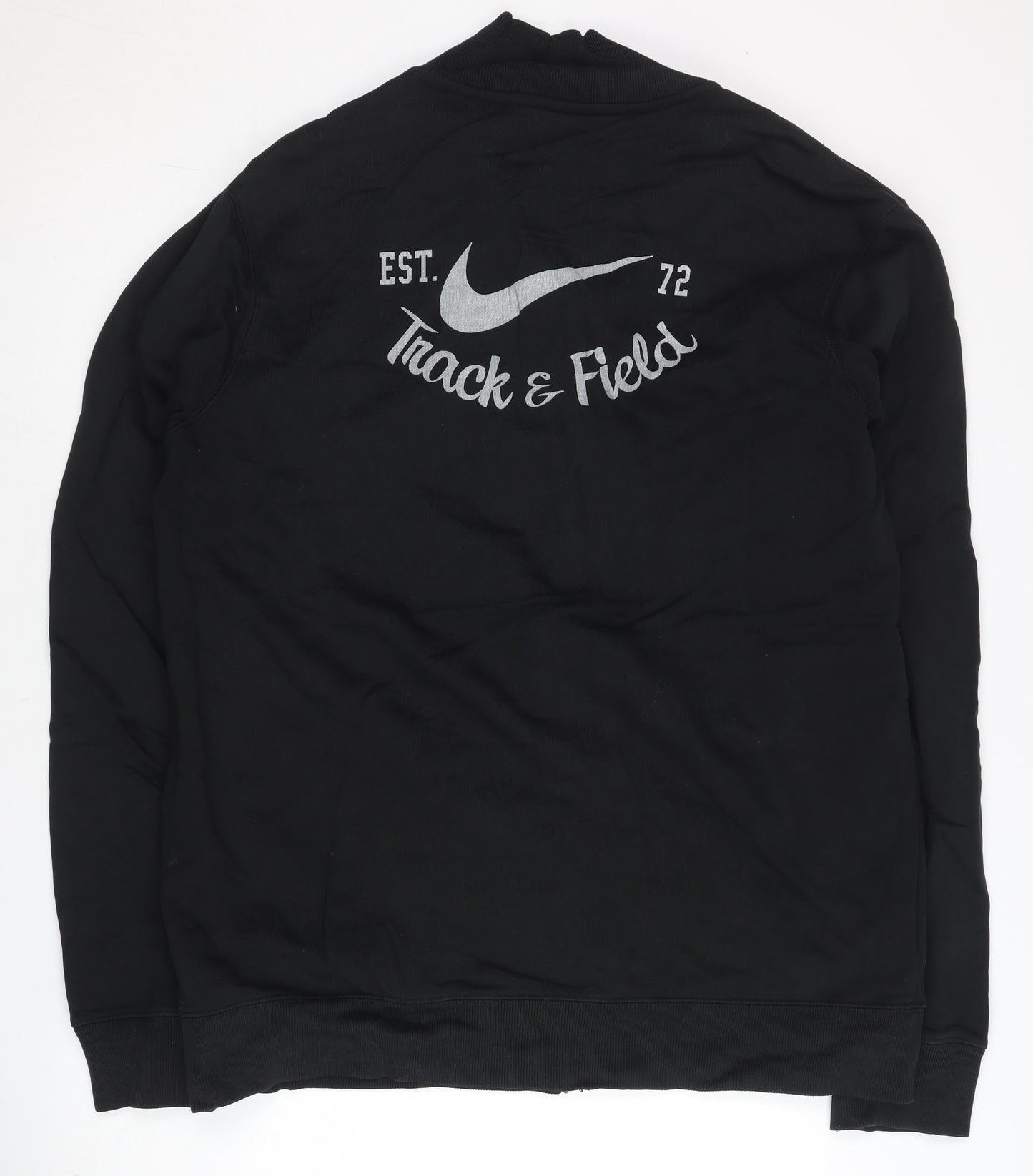 Nike Men's Black 2XL Track Jacket Full Zip Athletic Dept Cotton