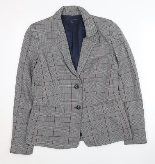 Tommy Hilfiger Womens Grey Check Trouser Suit Size 8 Slim Fit