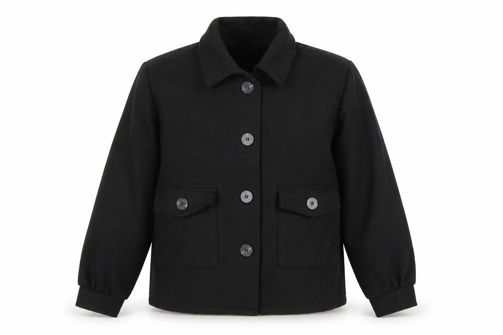 Boohoo Men’s Black Basic Jacket Size 36 Regular Fit Buttoned