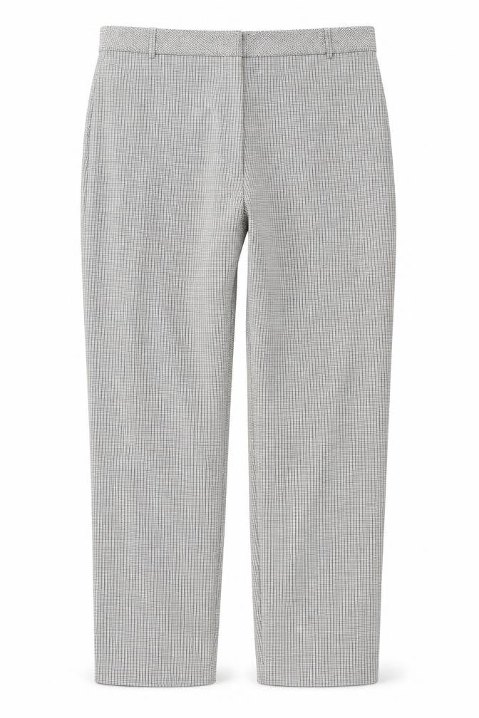 Marks and Spencer Womens Grey Check Trousers Size 22 Straight Leg