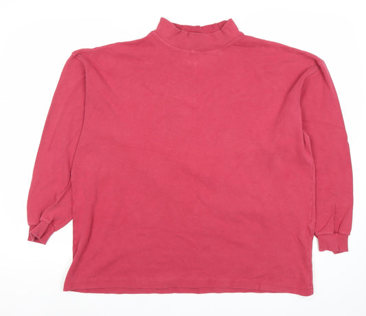 Hawkstead Sportswear Womens Red Cotton Pullover Sweatshirt L