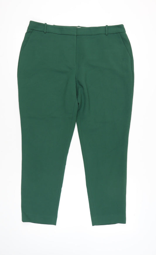 Hobbs Women’s Green Slim Fit Work Trousers Size 16