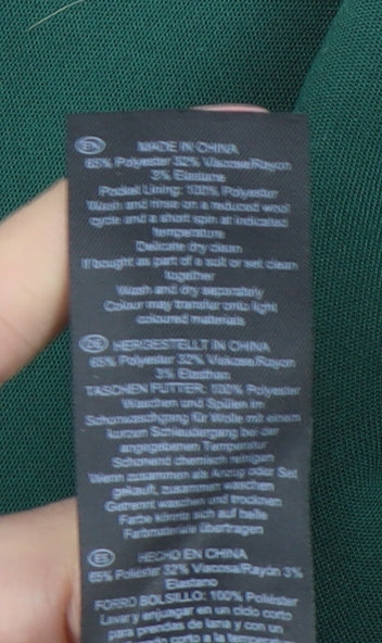 Hobbs Women’s Green Slim Fit Work Trousers Size 16