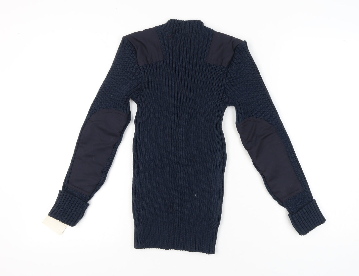 Yorkcraft Men’s Blue V-Neck Military Pullover Jumper XS