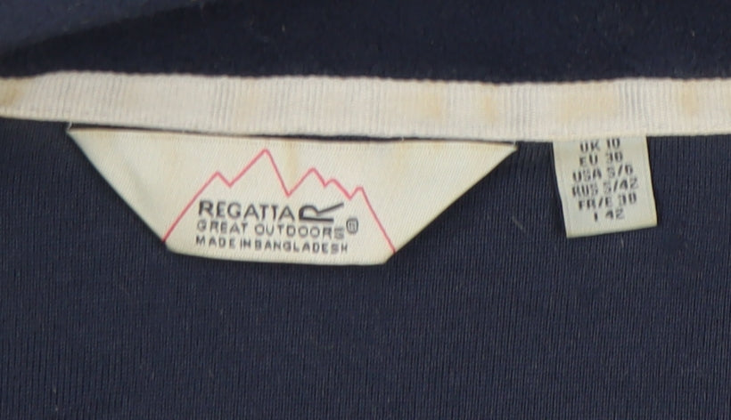 Regatta Women’s Navy Fleece Sweatshirt UK 10 Pullover 1/2 Zip Outdoor