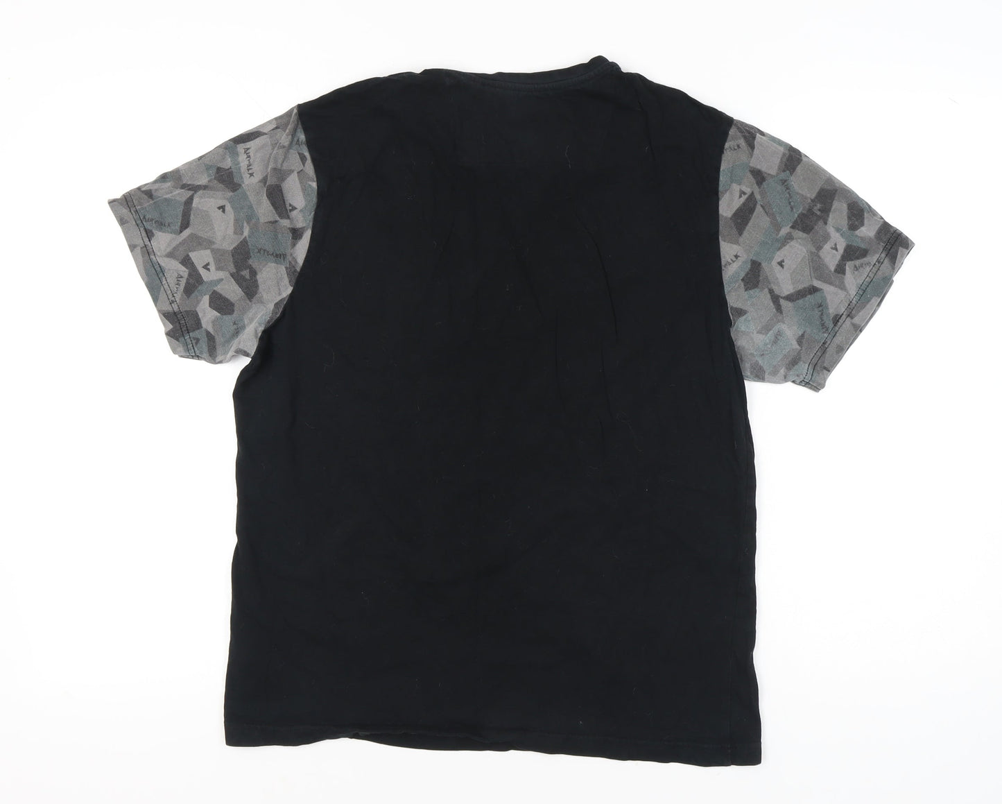 Airwalk Men's Black Camouflage Sleeve Pocket T-Shirt Size L