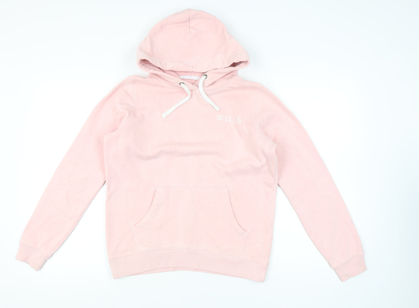 Jack Wills Women's Pink Cotton Hoodie UK 12 Pullover Casual Sweatshirt
