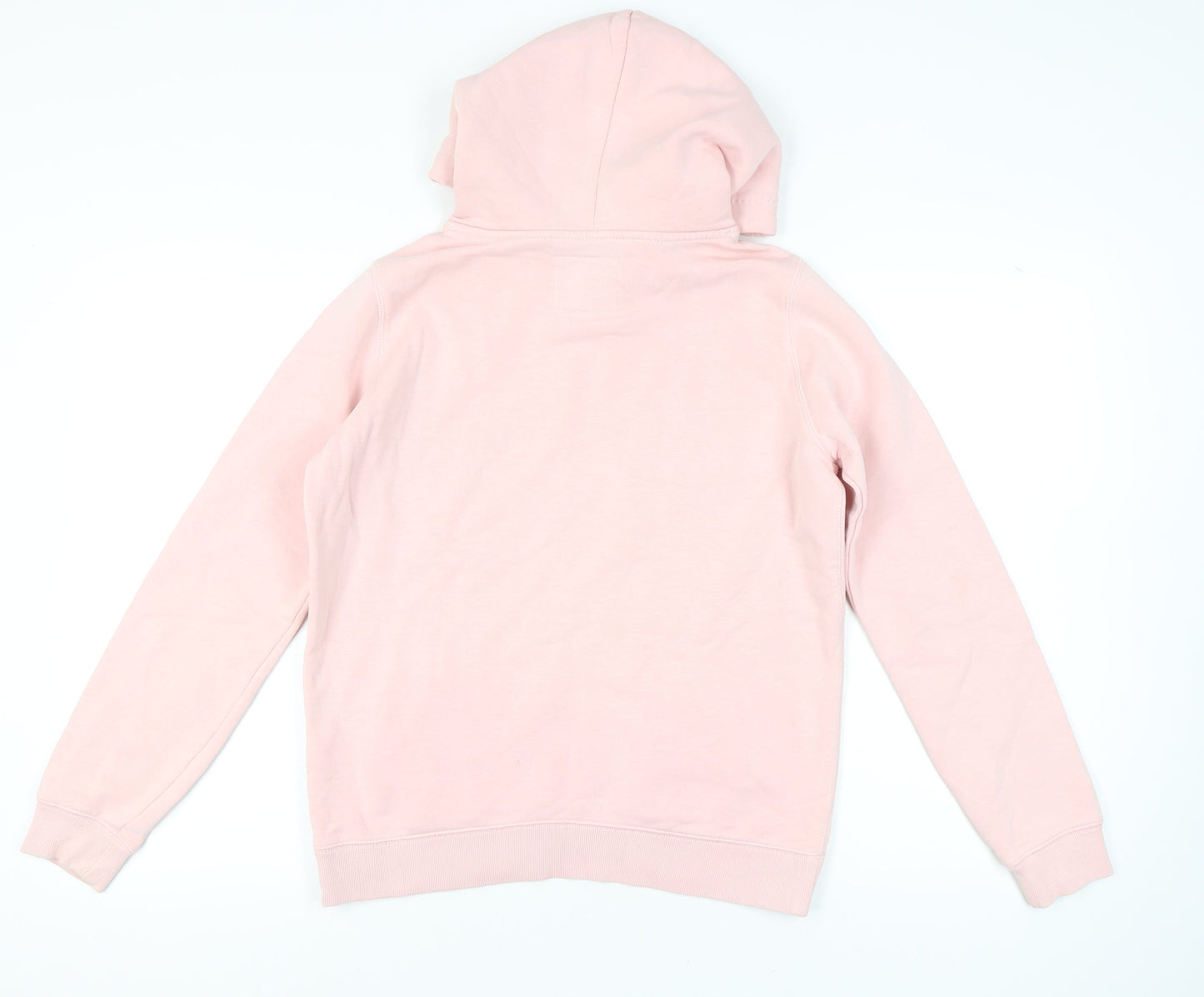 Jack Wills Women's Pink Cotton Hoodie UK 12 Pullover Casual Sweatshirt