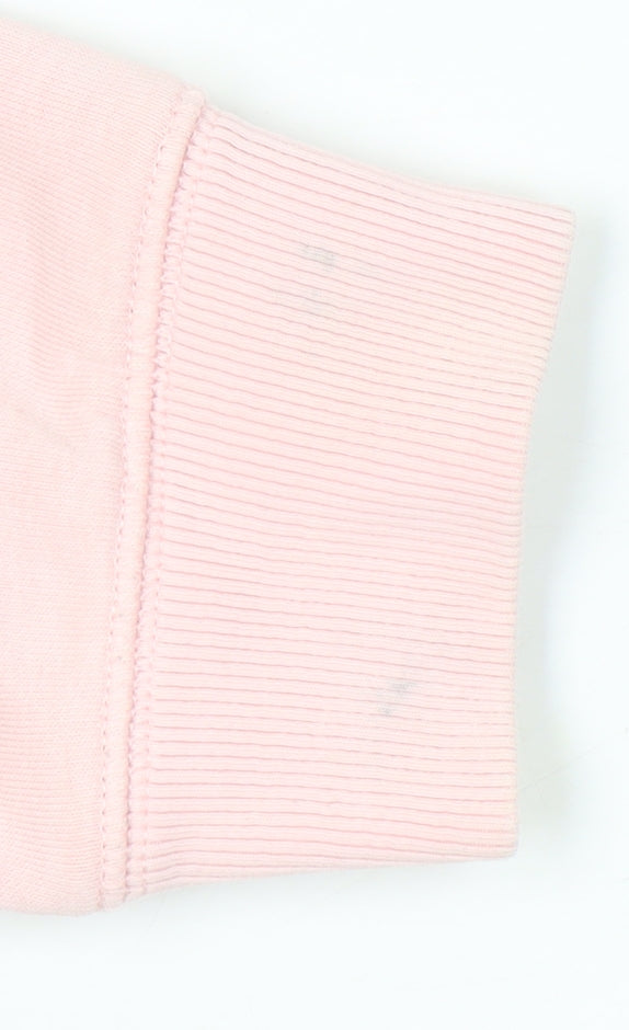 Jack Wills Women's Pink Cotton Hoodie UK 12 Pullover Casual Sweatshirt