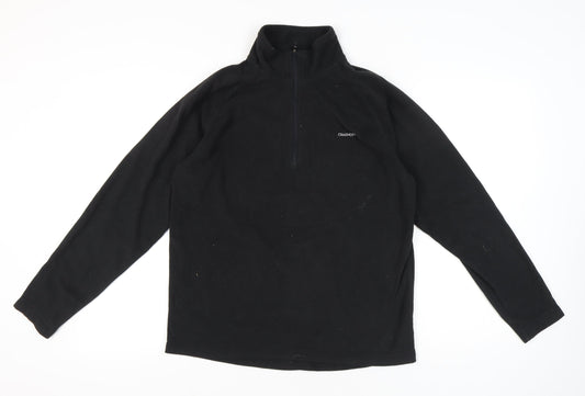 Craghoppers Men's Black Fleece Sweatshirt L 1/2 Zip Pullover Outdoor