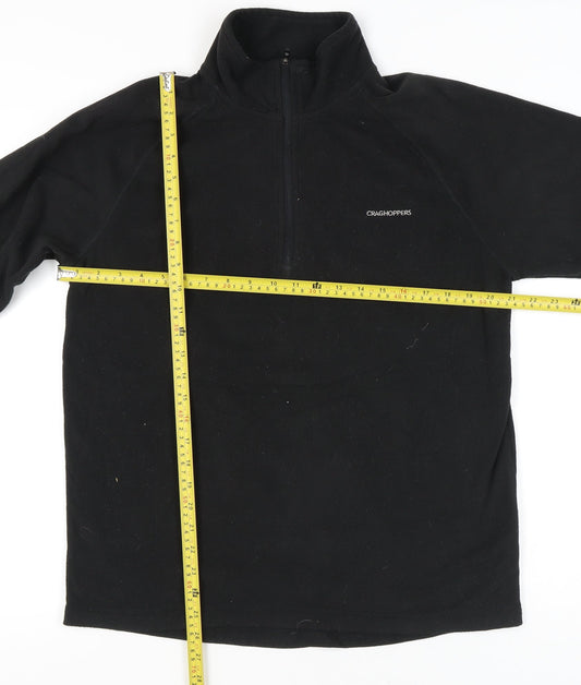 Craghoppers Men's Black Fleece Sweatshirt L 1/2 Zip Pullover Outdoor