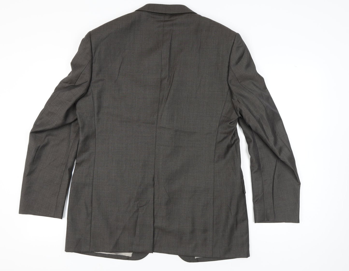 Marks and Spencer Mens Brown Wool Blazer Jacket 42in Chest Medium