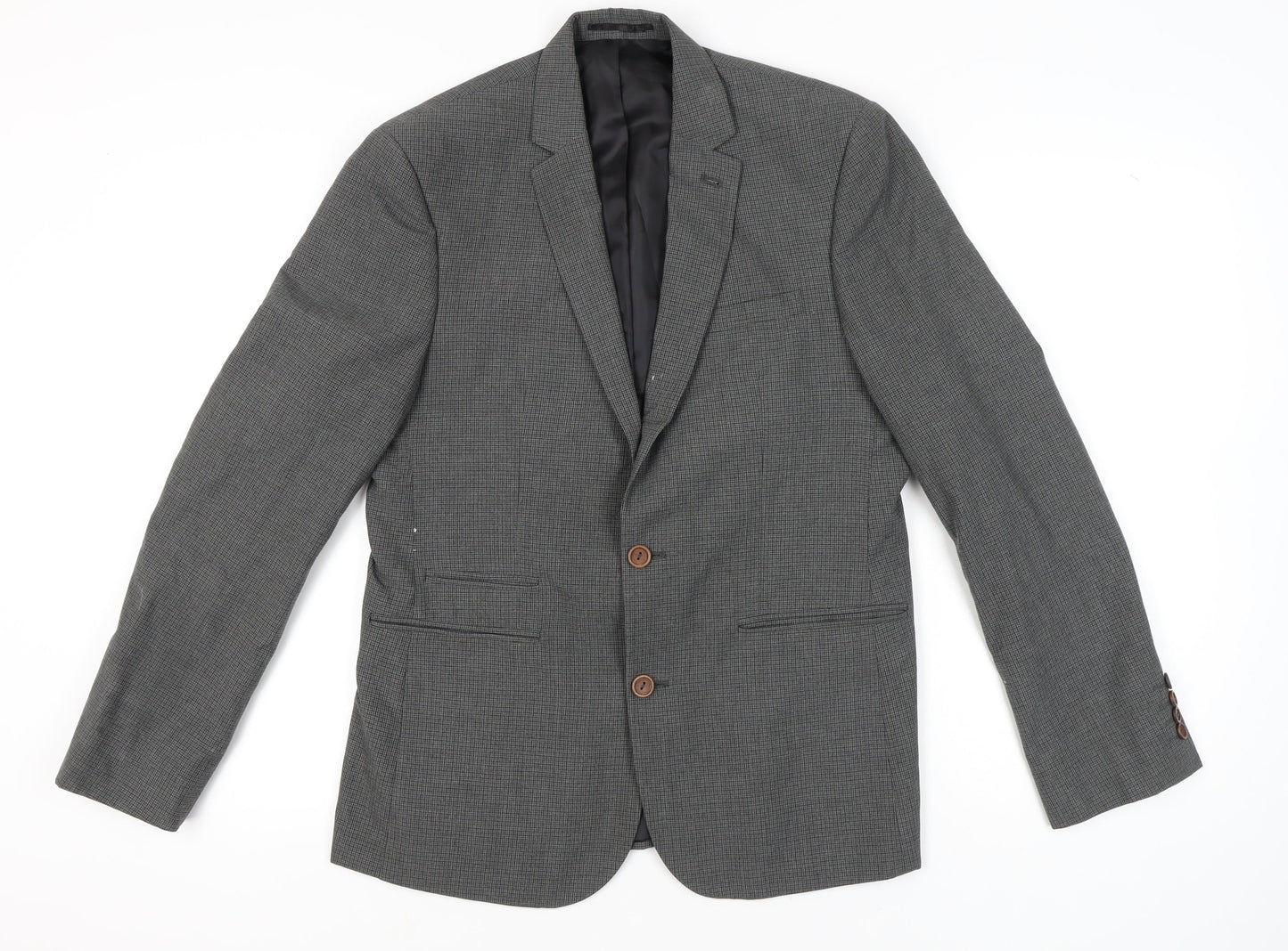 ASOS Men’s Grey Slim Fit Checked Blazer Jacket 40 Chest