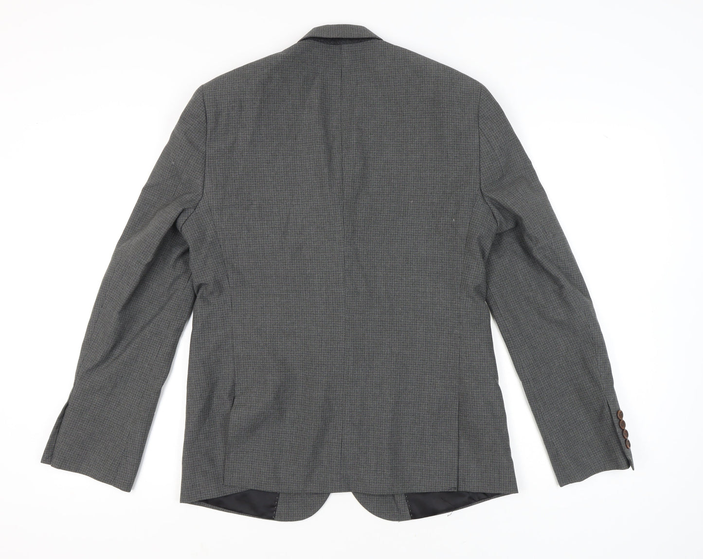 ASOS Men’s Grey Slim Fit Checked Blazer Jacket 40 Chest