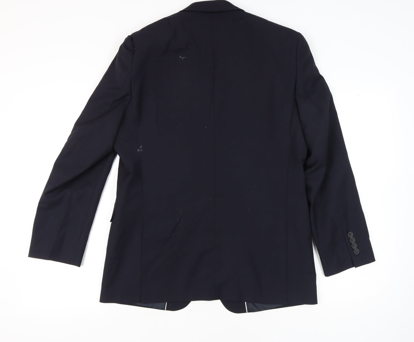 Moss 1851 Men's Blue 42R Tailored Fit Wool Blend Blazer Jacket