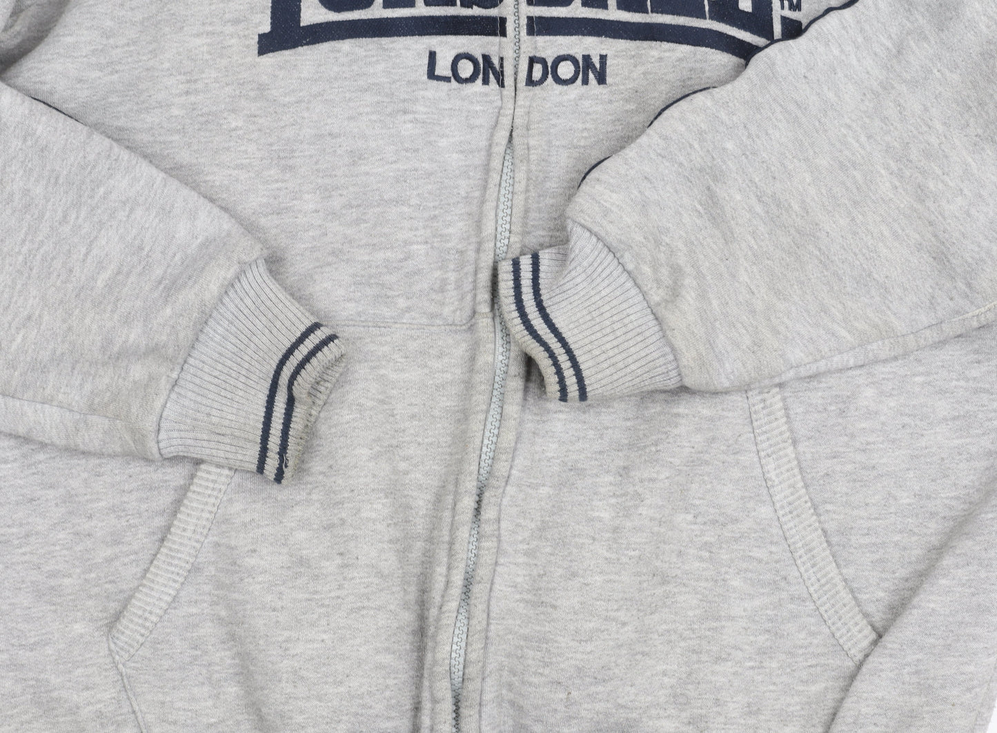 Lonsdale Men’s Grey Medium Full Zip Logo Sports Jacket