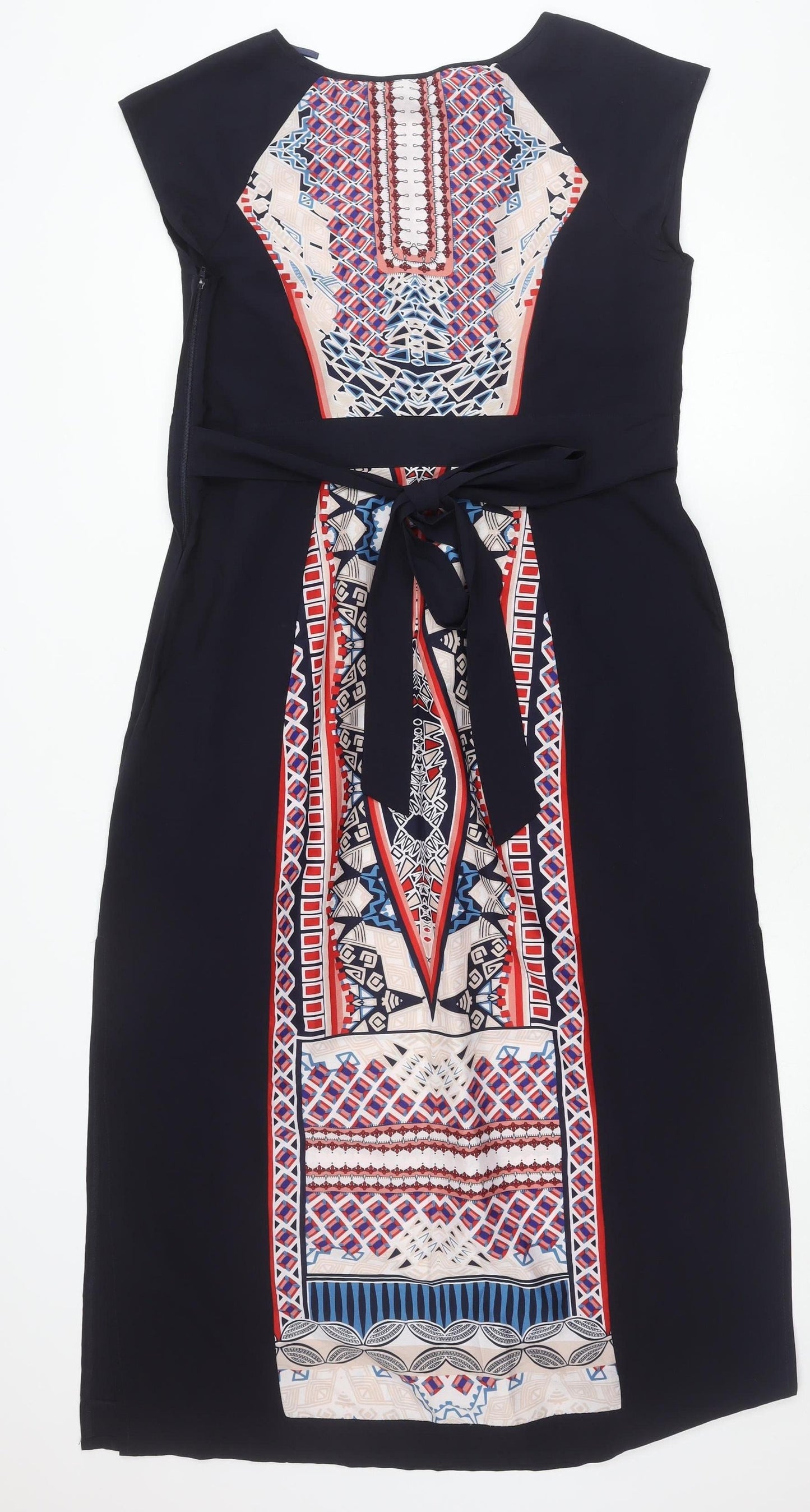 Dorothy Perkins Womens Multicoloured Size 16 Sheath Knee Length Dress