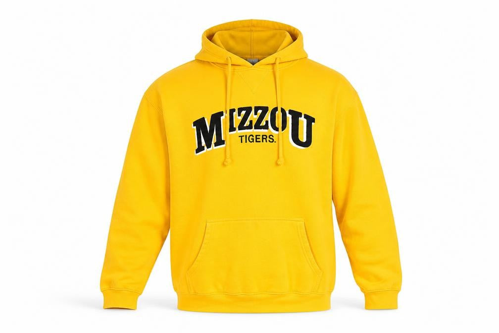 TCX Apparel Men’s Yellow Mizzou Tigers Hoodie Size L Pullover