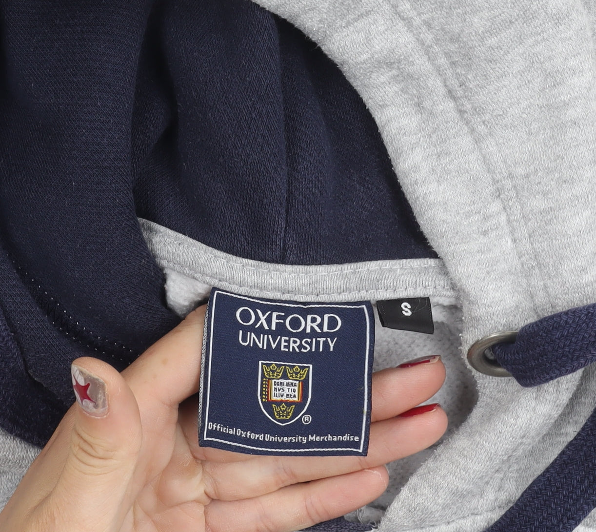 Oxford University Grey Women's Small Hoodie Pullover Sweatshirt
