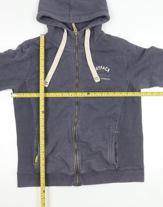 FatFace Women’s Blue Hoodie Jacket Size 16 Cotton Blend Casual Zip Up