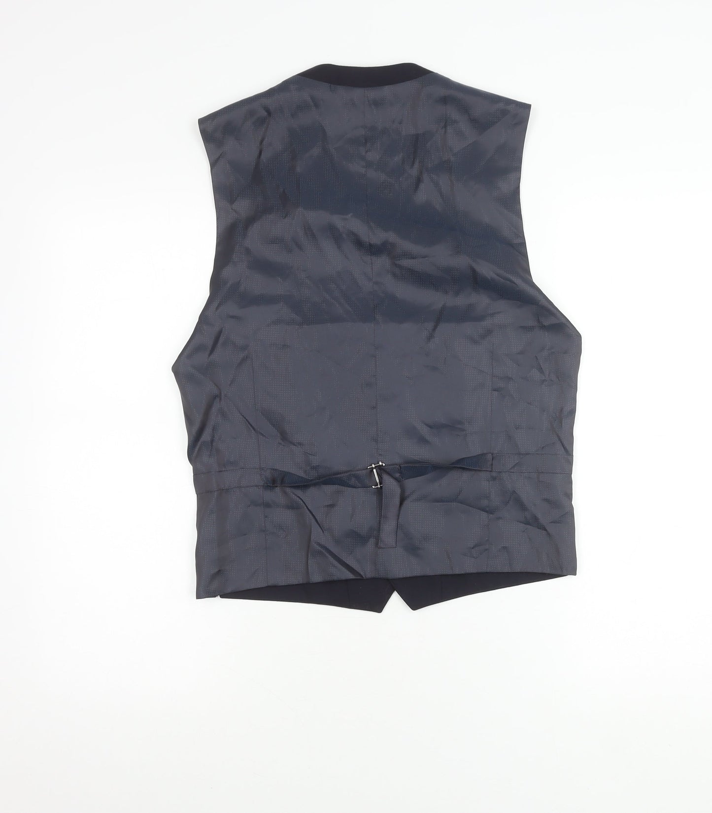 Next Men's Blue Wool Waistcoat Size 36 Classic Formal