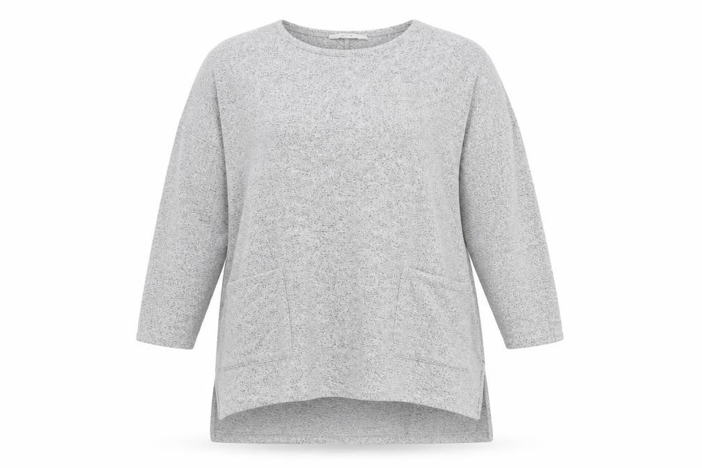 Apricot Women’s Grey Tunic Jumper Size 12 Crew Neck Relaxed Fit