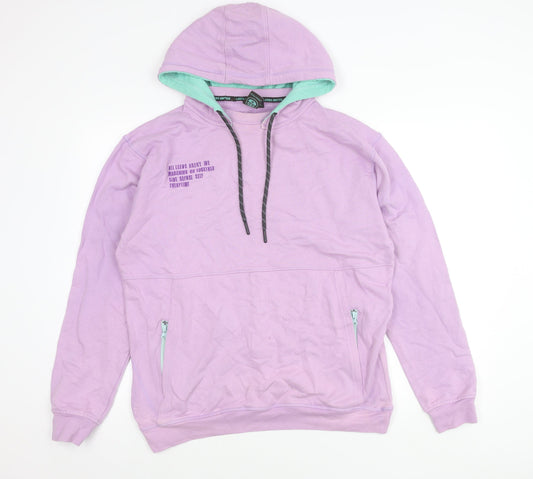 Leeds United Unisex Purple Pullover Hoodie L Cotton