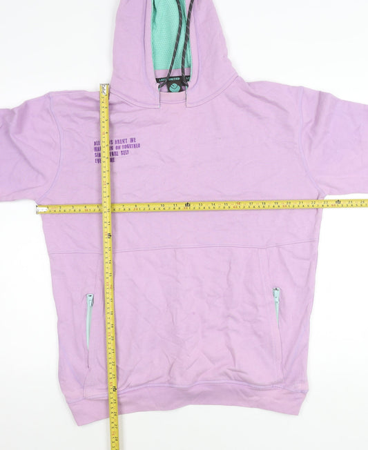 Leeds United Unisex Purple Pullover Hoodie L Cotton