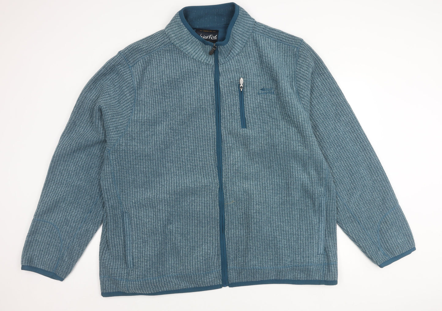 Weird Fish Men’s Blue 5XL Full Zip Fleece Jacket Casual Outdoor