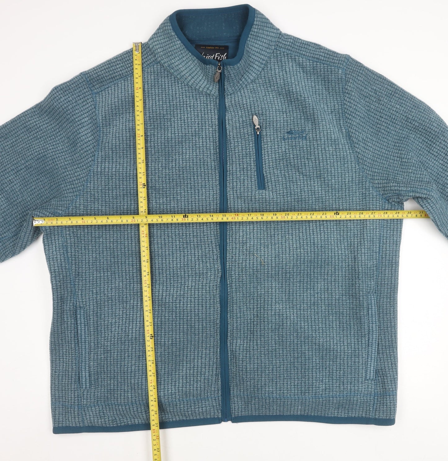 Weird Fish Men’s Blue 5XL Full Zip Fleece Jacket Casual Outdoor