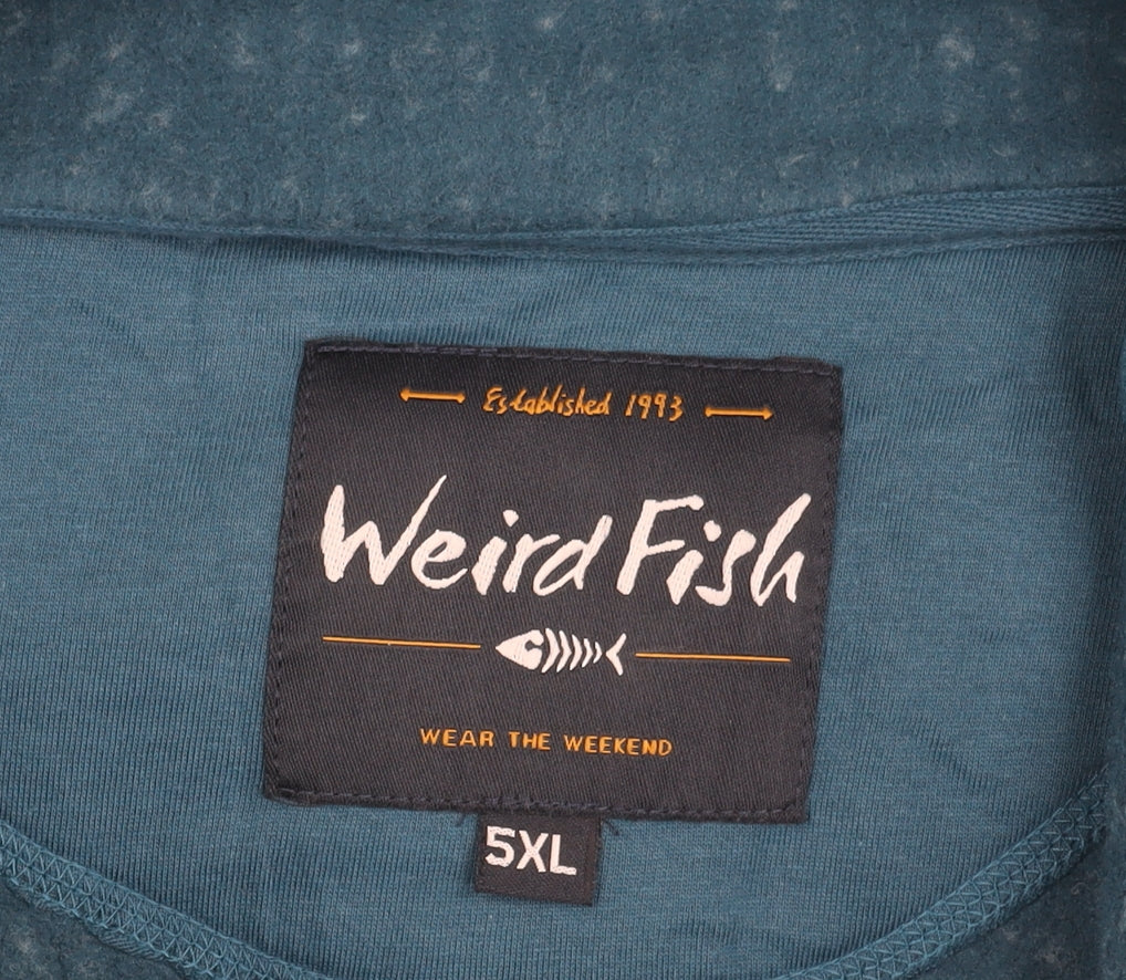 Weird Fish Men’s Blue 5XL Full Zip Fleece Jacket Casual Outdoor